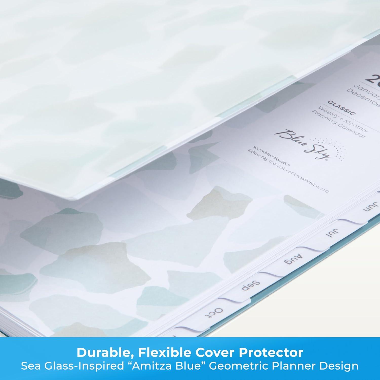 imageBlue Sky 2026 Weekly and Monthly Planner Calendar January 2026 December 2026 85quot x 11quot Flexible Frosted Cover Laminated Tabs Durable Twin Wire Binding Storage Pocket AmitzaAmitza 2026