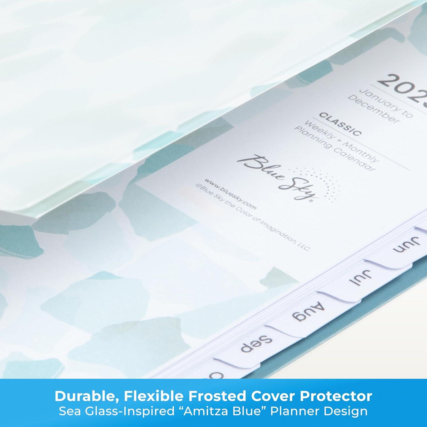 imageBlue Sky 2026 Weekly and Monthly Planner Calendar January 2026 December 2026 85quot x 11quot Flexible Frosted Cover Laminated Tabs Durable Twin Wire Binding Storage Pocket AmitzaAmitza 2026
