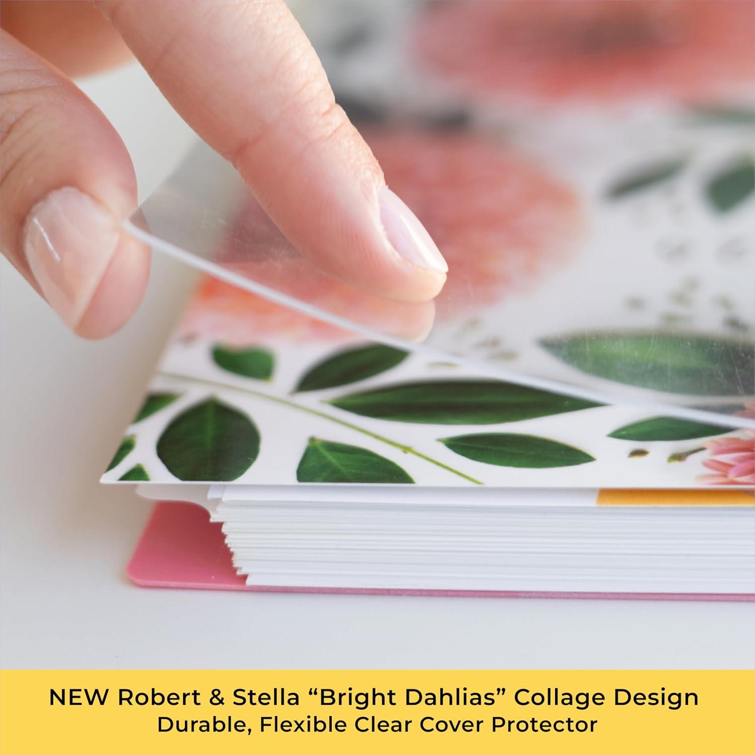 imageBlue Sky Artisans ampamp Makers Sara Harding 2026 Weekly and Monthly Planner January 2026 December 2026 5quot x 8quot Flexible Cover Durable Wire Binding Laminated Tabs Pocket Stickers Bright DahliasBright Dahlias 2026