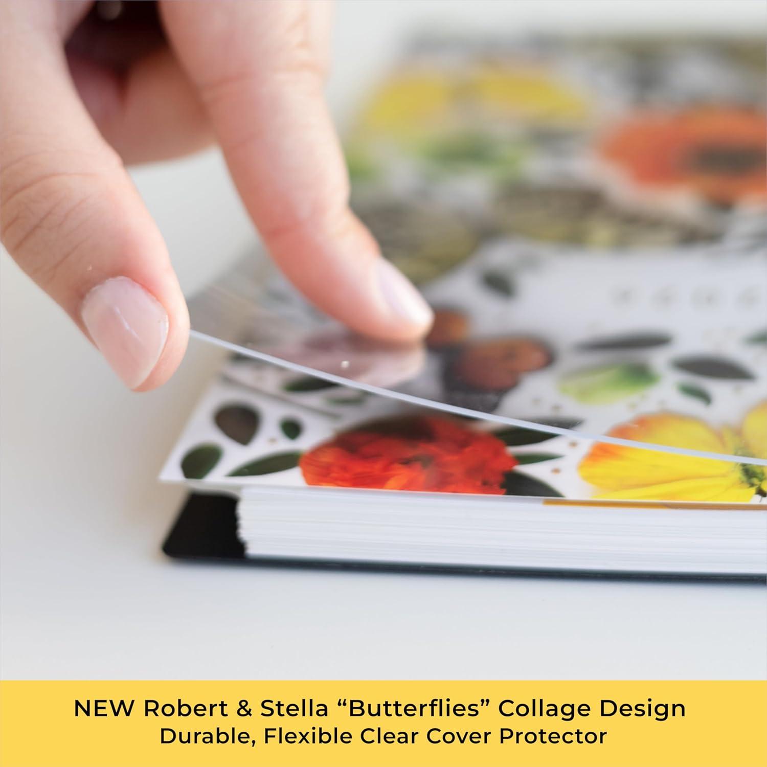 imageBlue Sky Artisans ampamp Makers Sara Harding 2026 Weekly and Monthly Planner January 2026 December 2026 5quot x 8quot Flexible Cover Durable Wire Binding Laminated Tabs Pocket Stickers ButterfliesButterflies 2026