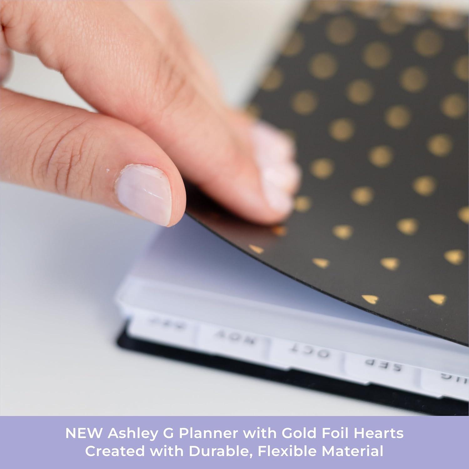 imageBlue Sky Ashley G 2026 Weekly and Monthly Planner Calendar January 2026 December 2026 85quot x 11quot Flexible Cover Durable Twin Wire Binding Laminated Tabs Pocket ampamp Stickers Shooting Stars CreamSweetheart Black 2026