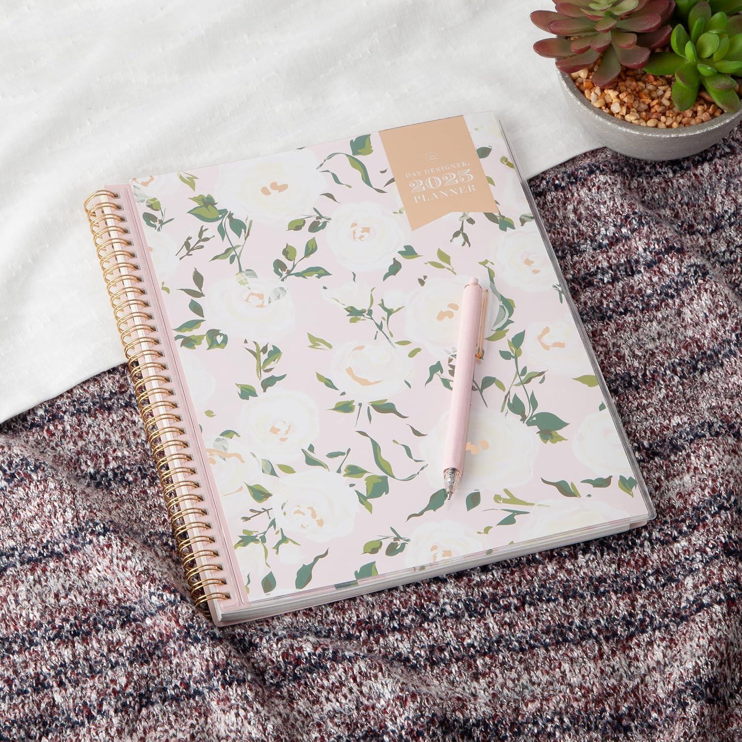 imageBlue Sky Day Designer 2026 Weekly and Monthly Planner Calendar January 2026 December 2026 5quot x 8quot Clear Pocket Cover Durable Twin Wire Binding Includes Storage Pocket Stickers Coming Up RosesComing Up Roses 2025