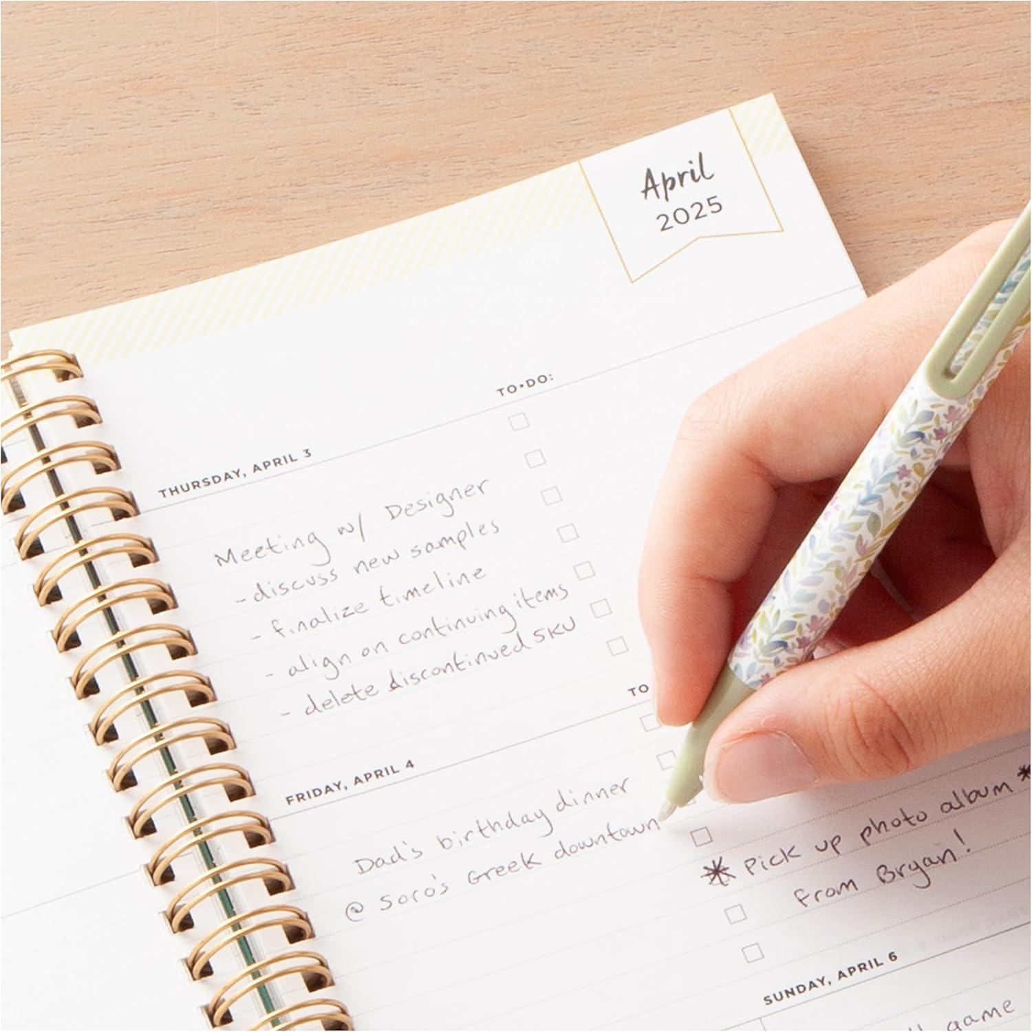 imageBlue Sky Day Designer 2026 Weekly and Monthly Planner Calendar January 2026 December 2026 5quot x 8quot Clear Pocket Cover Durable Twin Wire Binding Includes Storage Pocket Stickers Peyton NavyPeyton Navy 2025