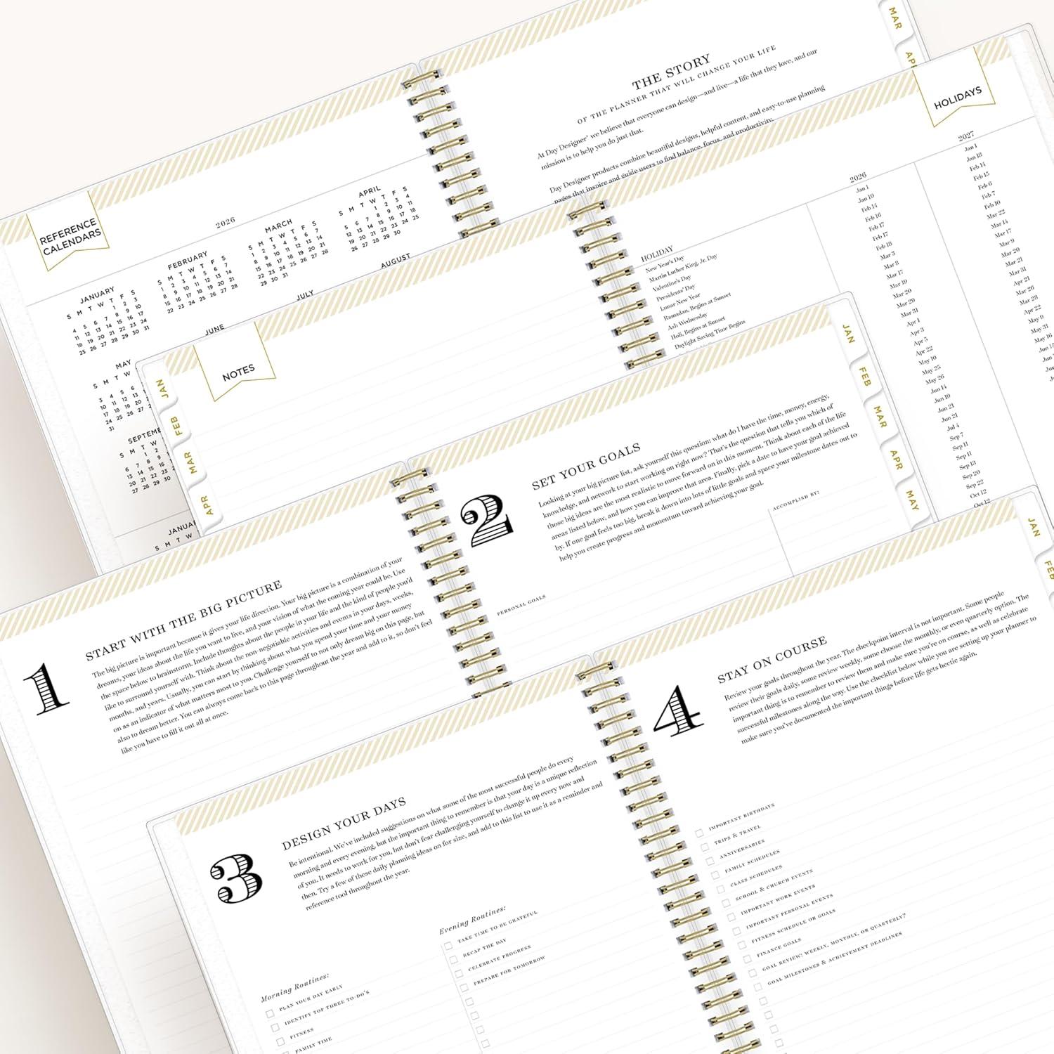 imageBlue Sky Day Designer 2026 Weekly and Monthly Planner Calendar January 2026 December 2026 5quot x 8quot Flexible Cover Durable Twin Wire Binding Includes Storage Pocket Stickers TileTile 2026