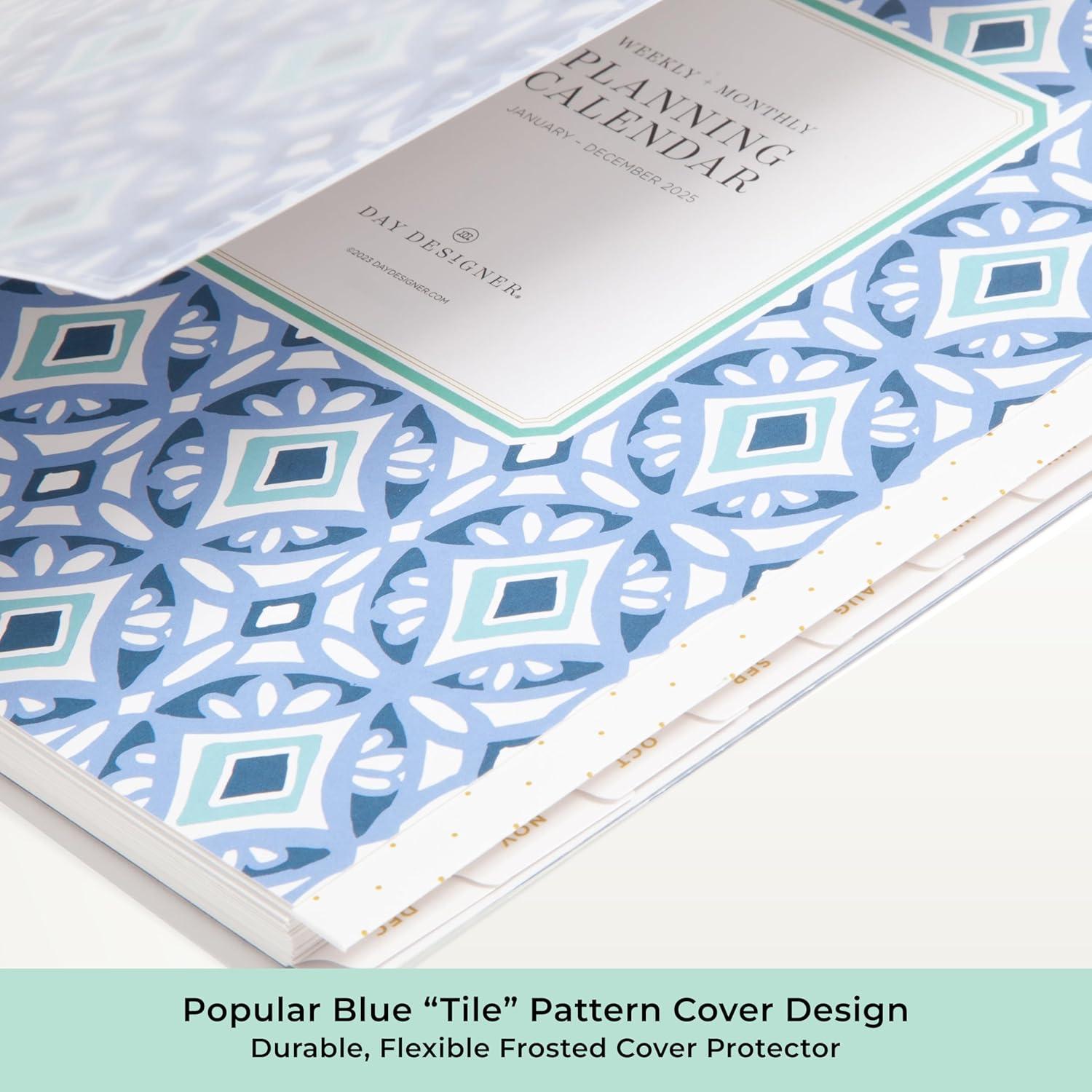 imageBlue Sky Day Designer 2026 Weekly and Monthly Planner Calendar January 2026 December 2026 5quot x 8quot Flexible Cover Durable Twin Wire Binding Includes Storage Pocket Stickers TileTile 2026