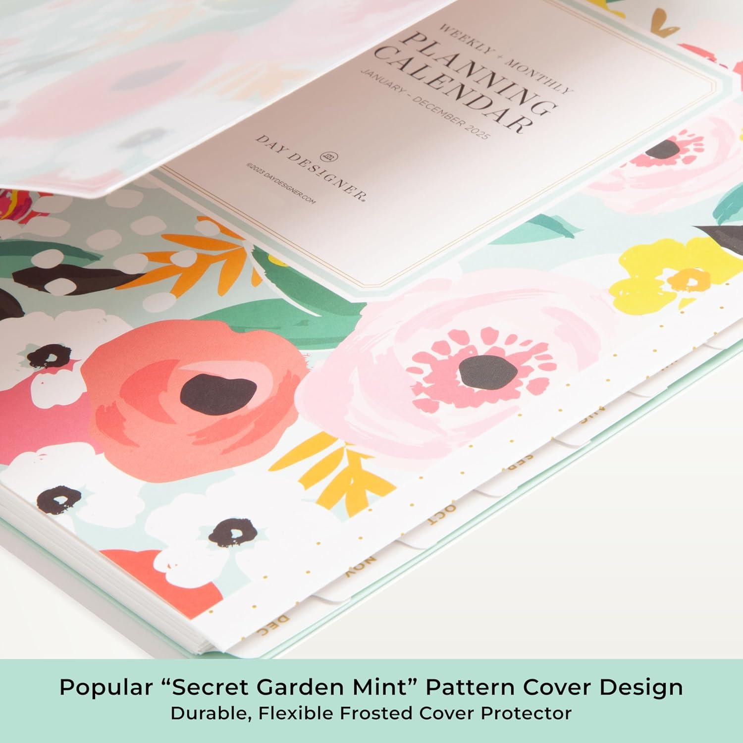 imageBlue Sky Day Designer 2026 Weekly and Monthly Planner Calendar January 2026 December 2026 5quot x 8quot Flexible Cover Durable Twin Wire Binding Storage Pocket Includes Stickers Secret Garden MintSecret Garden Mint 2026