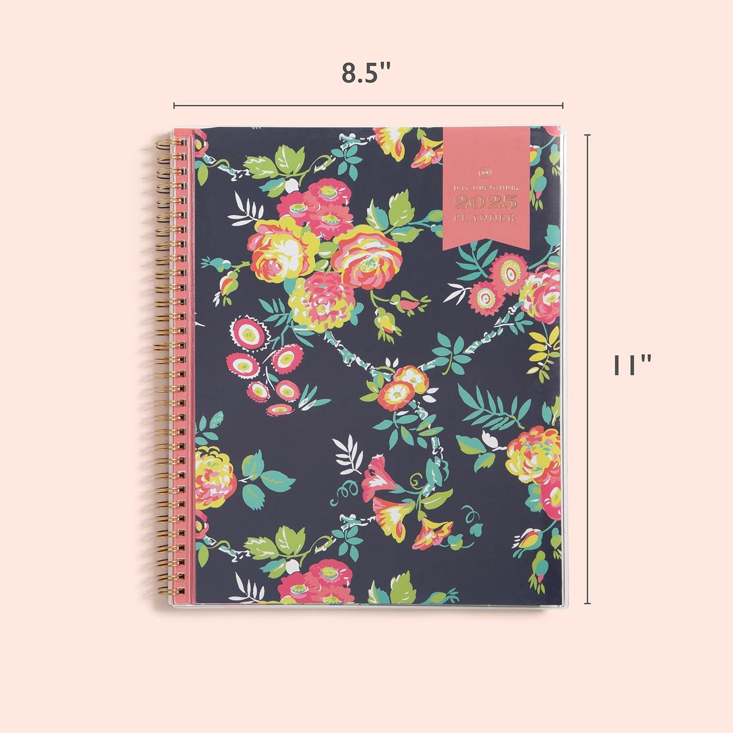 imageBlue Sky Day Designer 2026 Weekly and Monthly Planner Calendar January 2026 December 2026 85quot x 11quot Clear Pocket Cover Durable Twin Wire Binding Includes Storage Pocket Stickers Peyton NavyPeyton Navy 2025