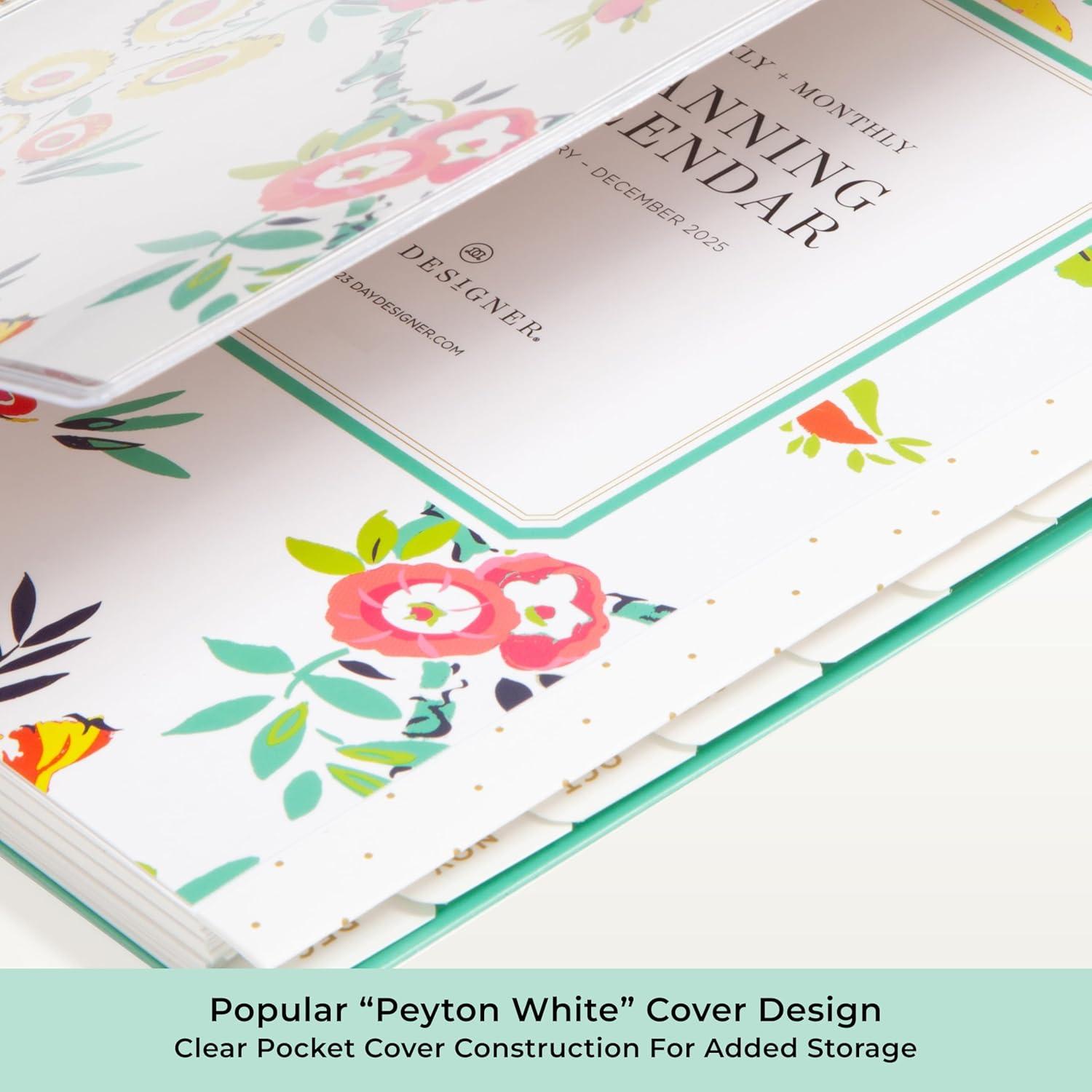imageBlue Sky Day Designer 2026 Weekly and Monthly Planner Calendar January 2026 December 2026 85quot x 11quot Clear Pocket Cover Durable Twin Wire Binding Includes Storage Pocket Stickers Peyton WhitePeyton White 2026