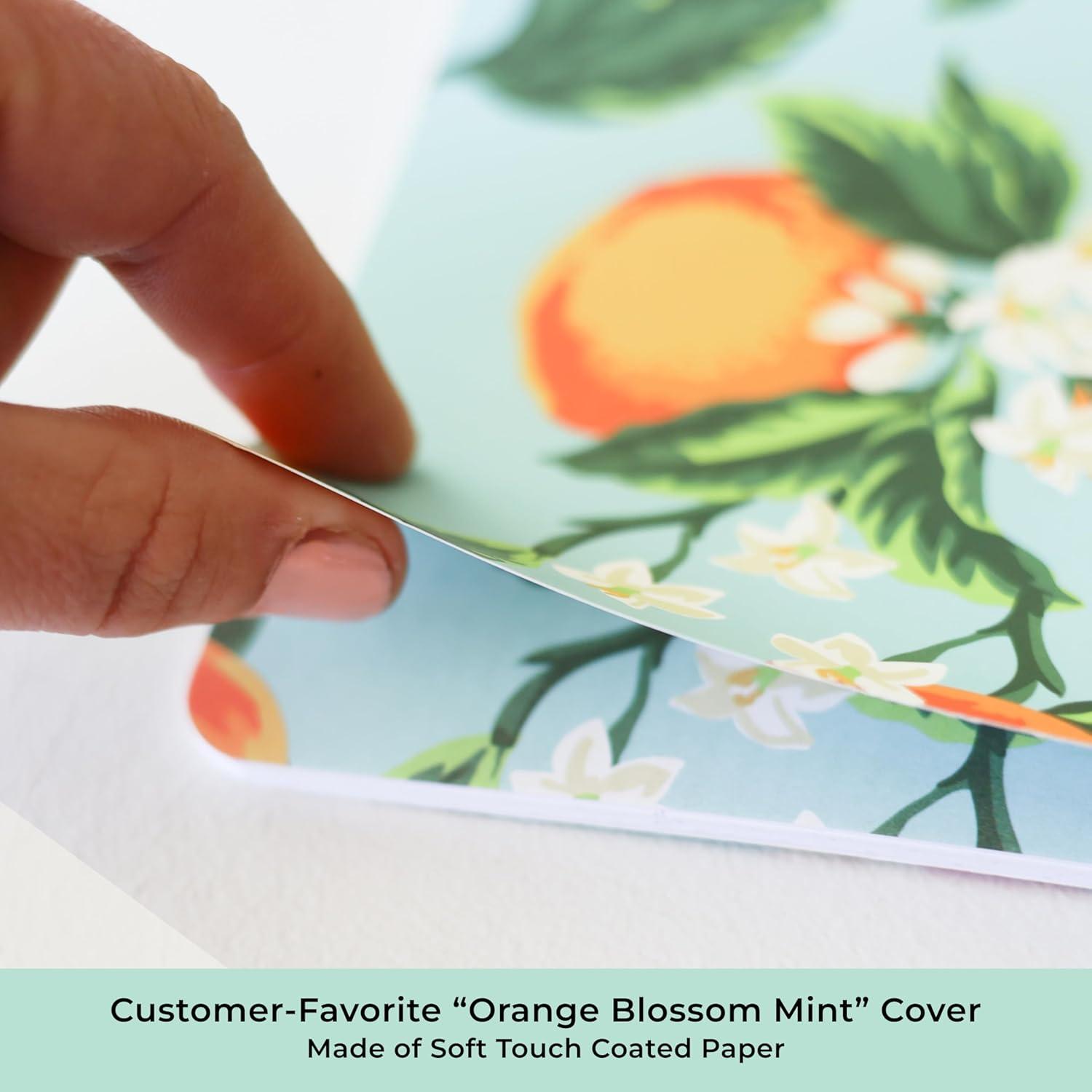 imageBlue Sky Day Designer 24 Month 2026 Monthly Planner Calendar January 2026 December 2027 85quot x 11quot Flexible Cover Stapled Binding Swiss Dot BlackOrange Blossom Mint 2026