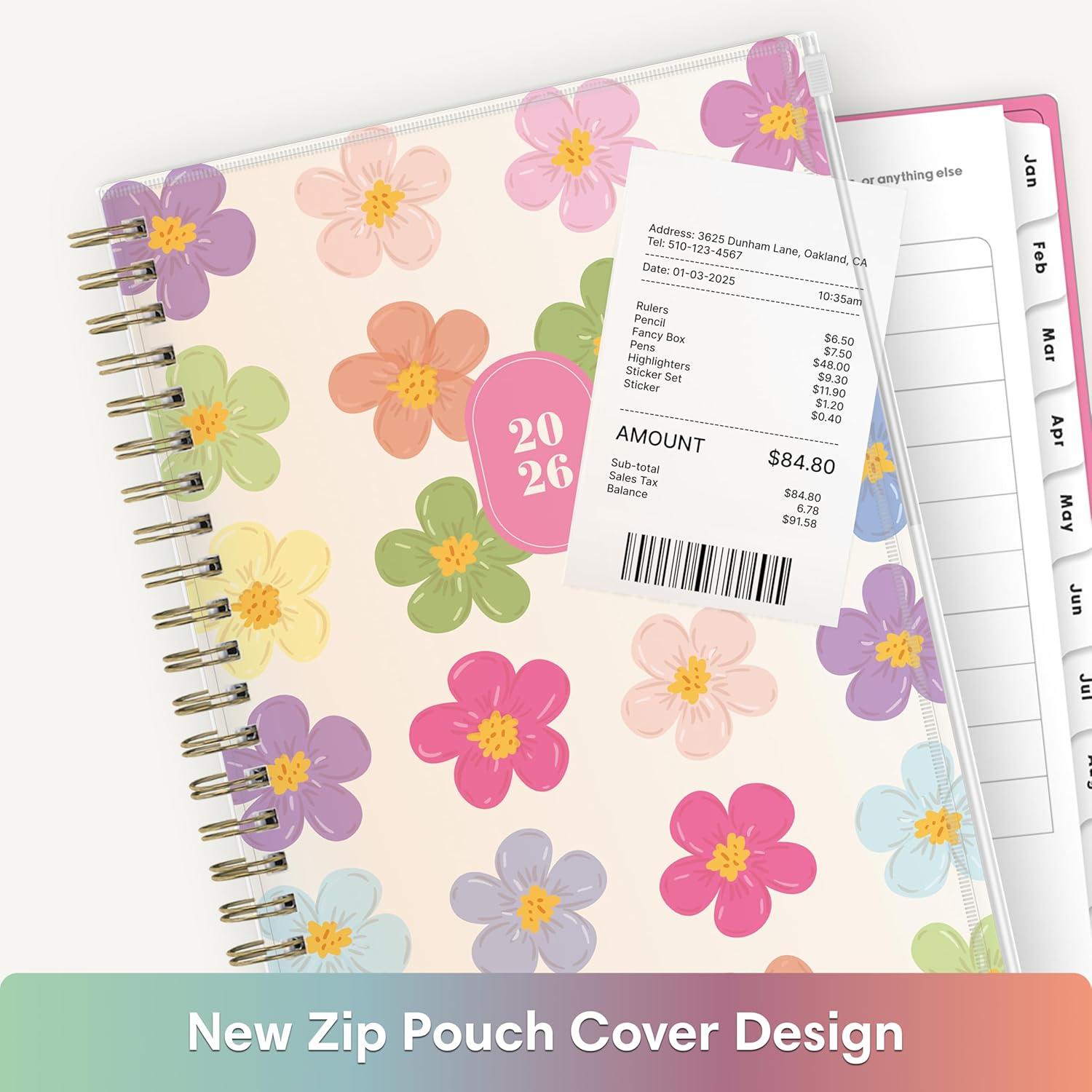 imageBlue Sky Gen Z 2026 Weekly and Monthly Planner Calendar January 2026 December 2026 85quot x 11quot Flexible Cover With Zip Pouch Durable Twin Wire Binding Laminated Tabs Storage Pocket CapriCapri 2026