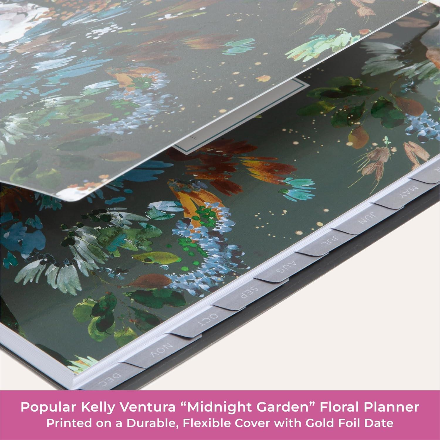 imageBlue Sky Kelly Ventura 2026 Weekly and Monthly Planner Calendar January 2026 December 2026 5quot x 8quot Flexible Cover Laminated Tabs Durable Twin Wire Binding Storage Pocket Midnight GardenMidnight Garden 2026