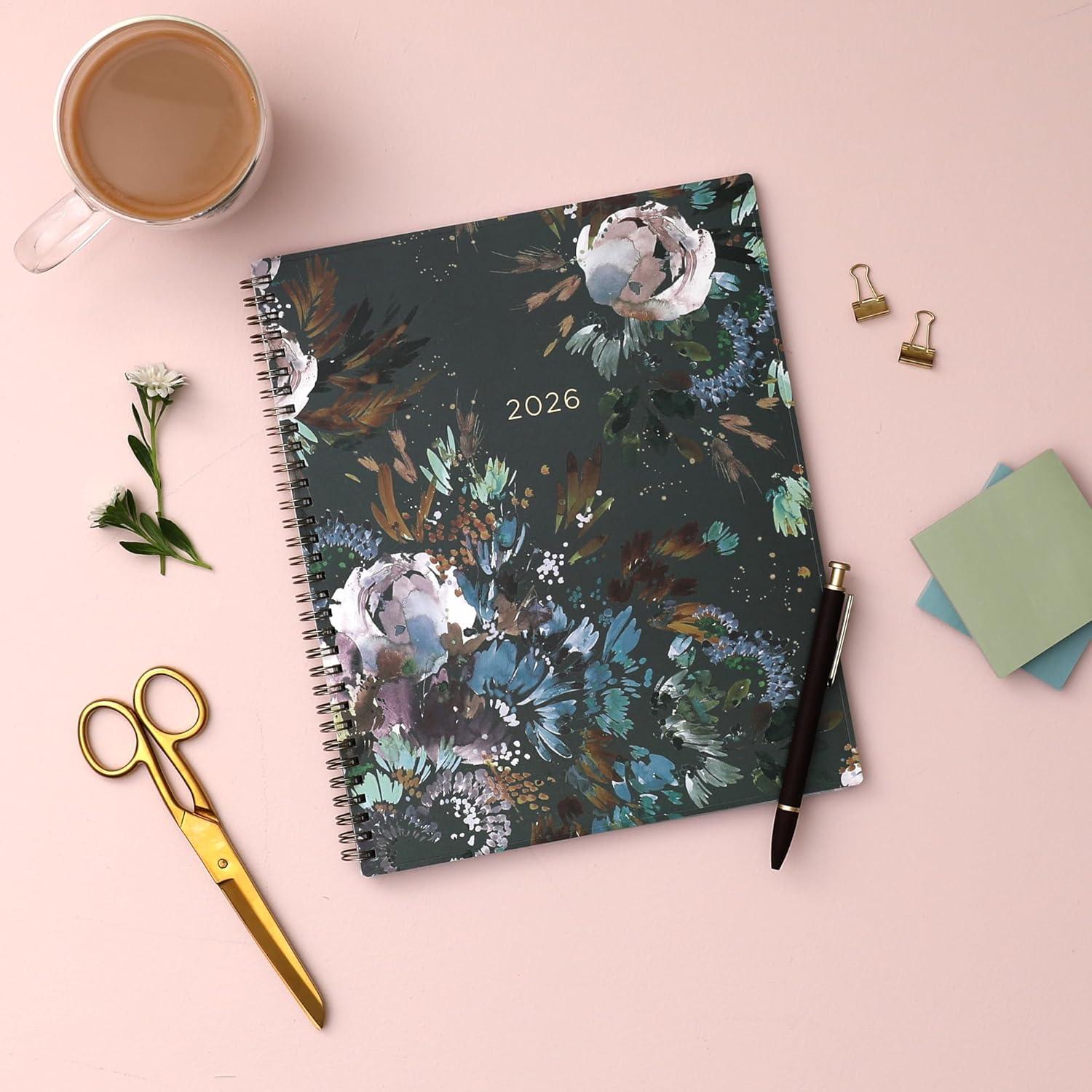 imageBlue Sky Kelly Ventura 2026 Weekly and Monthly Planner Calendar January 2026 December 2026 5quot x 8quot Flexible Cover Laminated Tabs Durable Twin Wire Binding Storage Pocket Midnight GardenMidnight Garden 2026