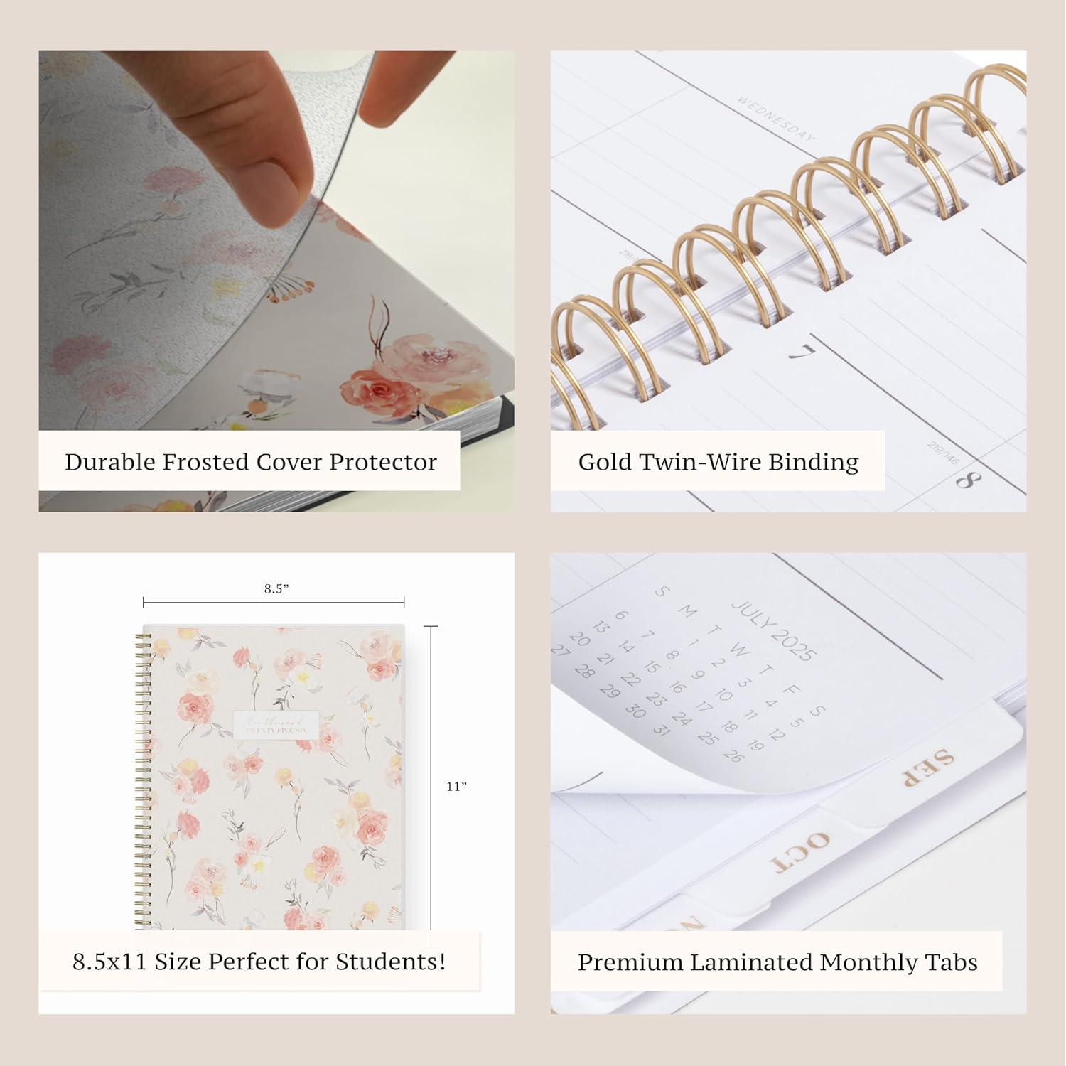 imageBlue Sky Life Note It 20252026 Academic Year Weekly and Monthly Planner July 2025 June 2026 5875quot x 8625quot Frosted Cover Laminated Tabs Wirebound Storage Pocket HannahHannah 20252026