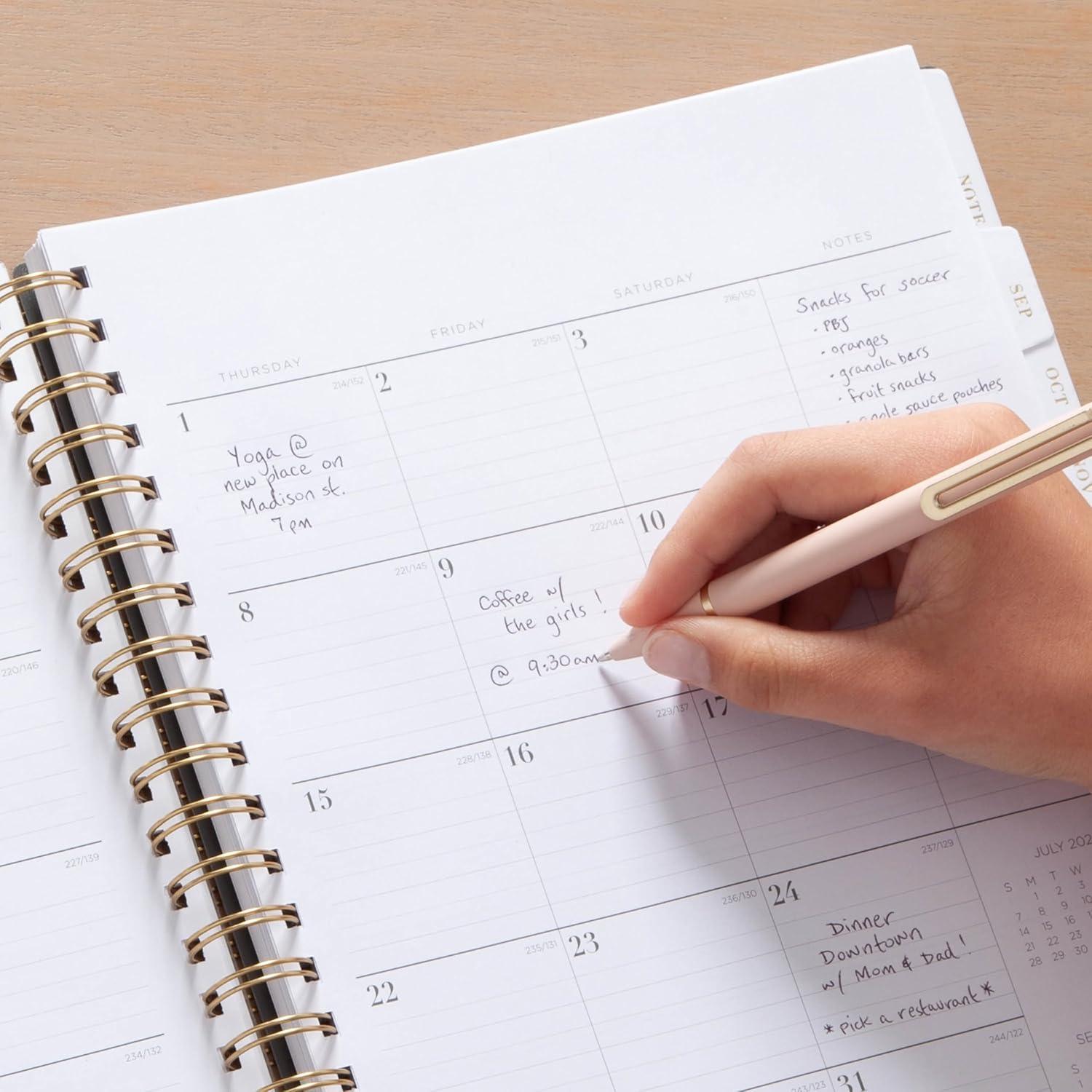 imageBlue Sky Life Note It 20252026 Academic Year Weekly and Monthly Planner July 2025 June 2026 5875quot x 8625quot Frosted Cover Laminated Tabs Wirebound Storage Pocket HannahHannah 20242025