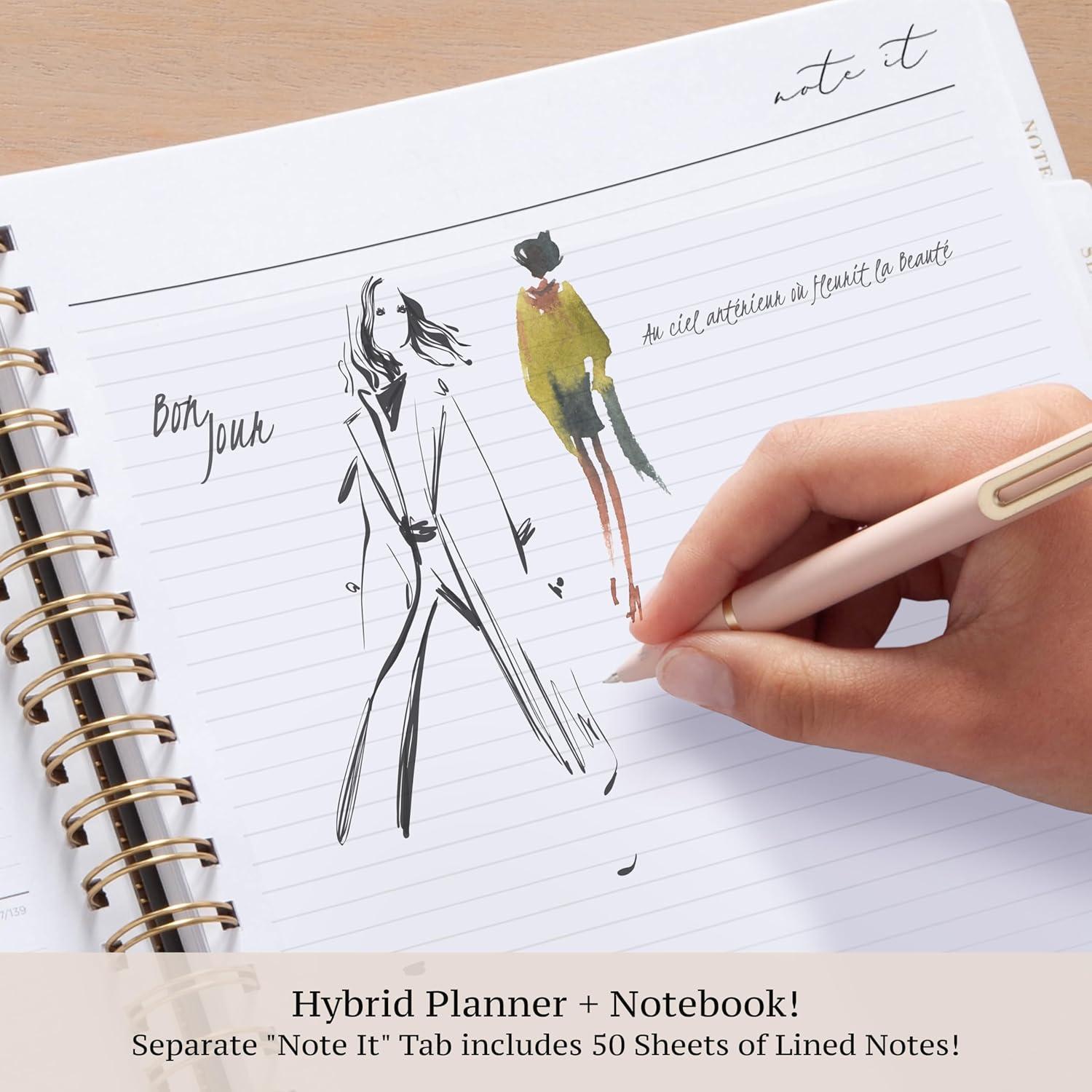 imageBlue Sky Life Note It 20252026 Academic Year Weekly and Monthly Planner July 2025 June 2026 5875quot x 8625quot Frosted Cover Laminated Tabs Wirebound Storage Pocket HannahHannah 20252026