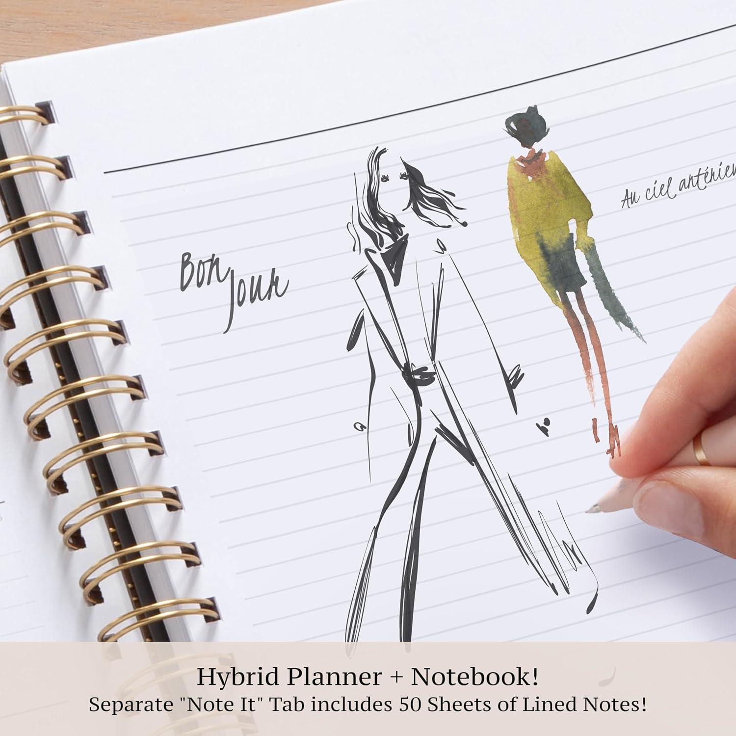 imageBlue Sky Life Note It 20252026 Academic Year Weekly and Monthly Planner July 2025 June 2026 5875quot x 8625quot Frosted Cover Laminated Tabs Wirebound Storage Pocket HannahHannah 20252026