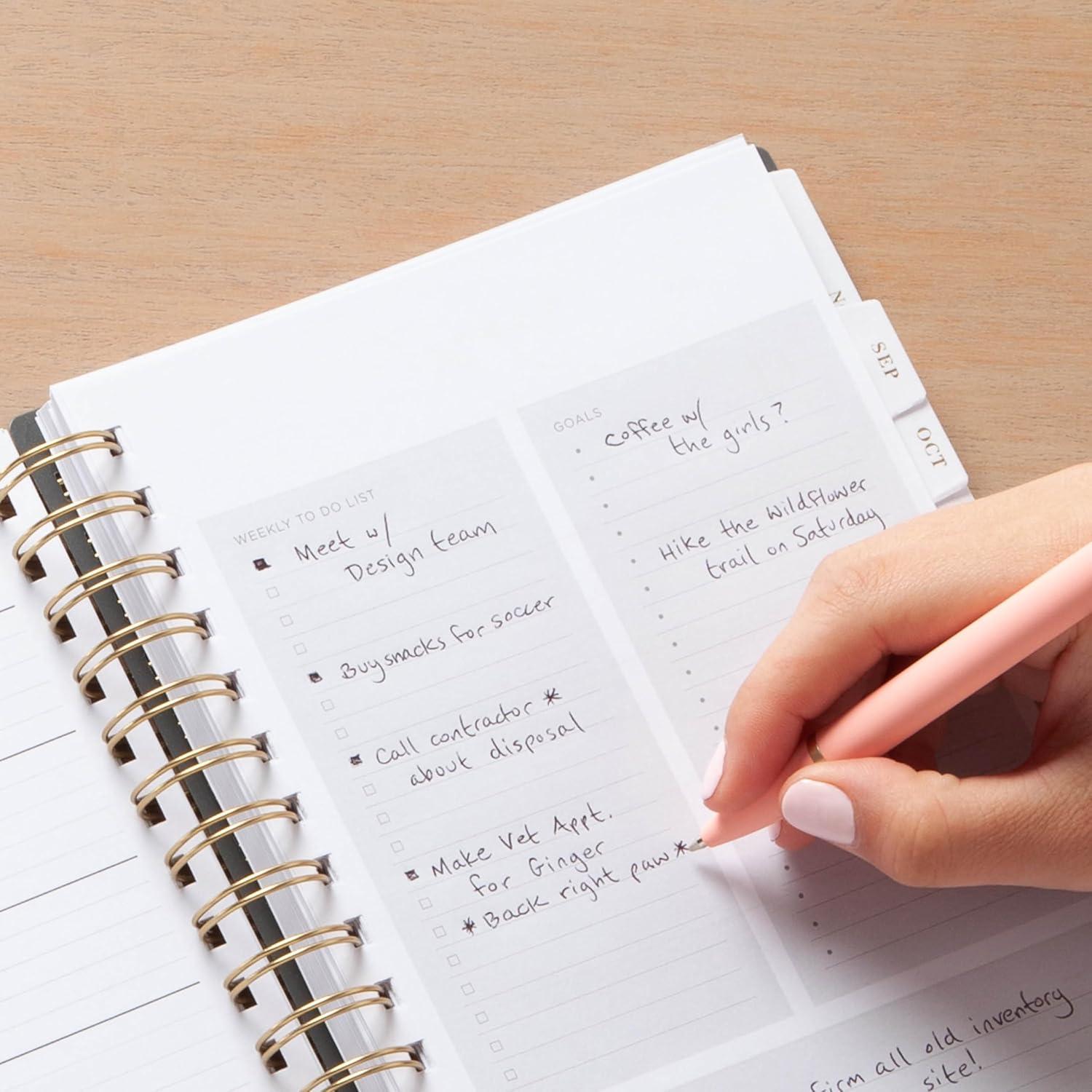 imageBlue Sky Life Note It 20252026 Academic Year Weekly and Monthly Planner July 2025 June 2026 5875quot x 8625quot Frosted Cover Laminated Tabs Wirebound Storage Pocket HannahHannah 20242025