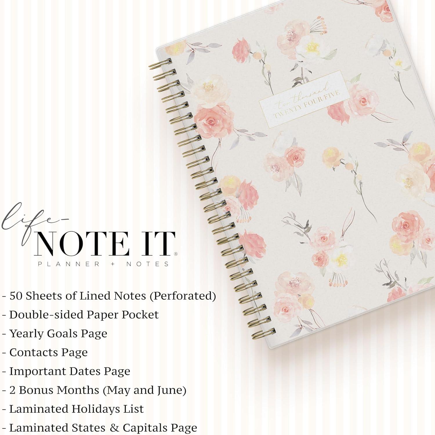 imageBlue Sky Life Note It 20252026 Academic Year Weekly and Monthly Planner July 2025 June 2026 5875quot x 8625quot Frosted Cover Laminated Tabs Wirebound Storage Pocket HannahHannah 20252026