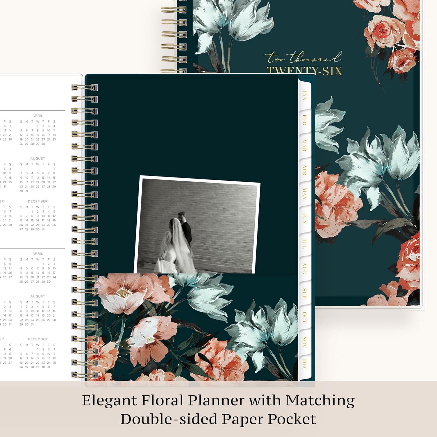 imageBlue Sky Life Note It 2026 Weekly and Monthly Planner Notes January 2026 December 2026 5875quot x 8625quot Clear Pocket Cover Durable Twin Wire Binding Storage Pocket 50 Perforated Notes Sheets Dania DarkDania Dark 2026