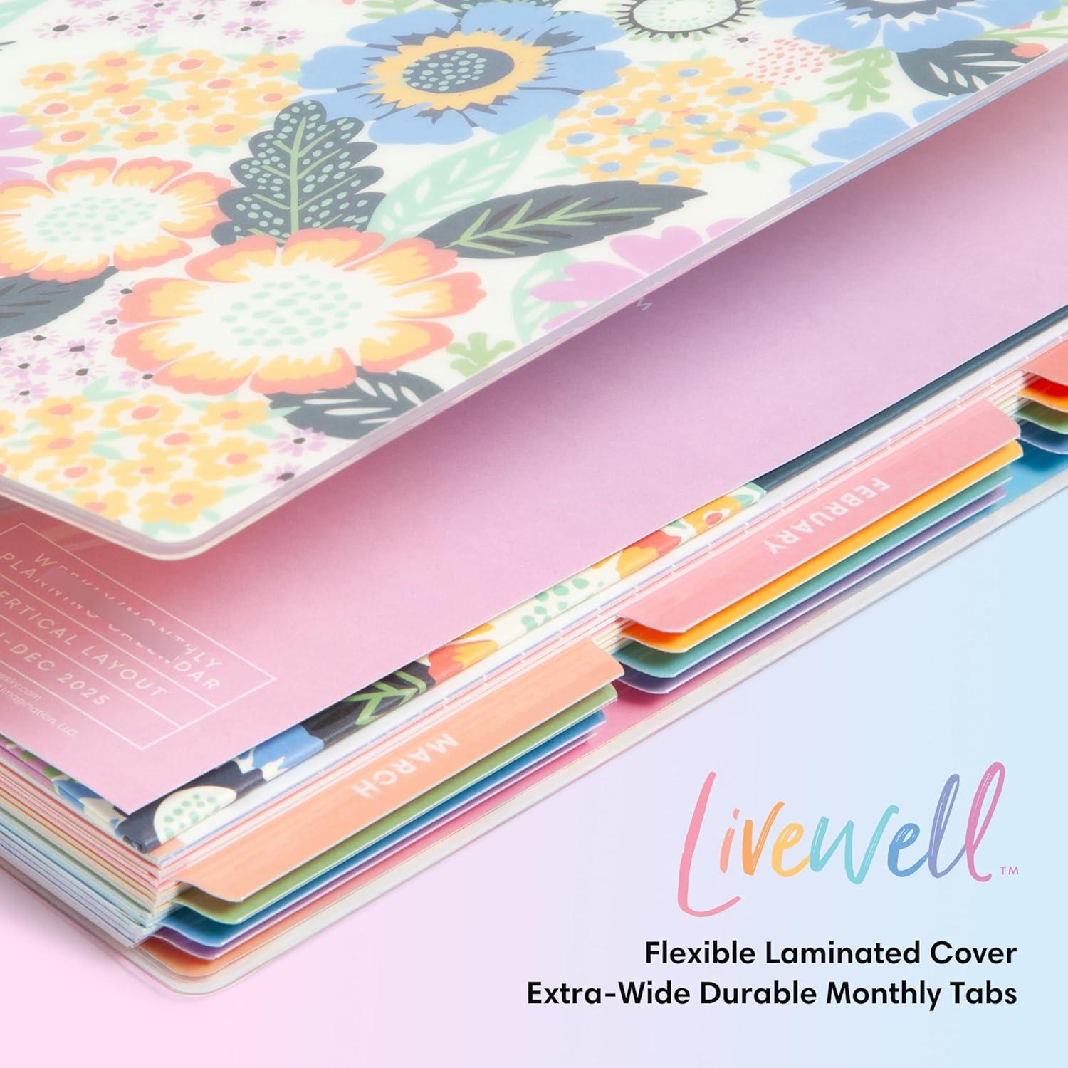 imageBlue Sky LiveWell 20252026 Academic Year Weekly and Monthly Planner Calendar July 2025 June 2026 12Month 7quot x 9quotFlexible Cover Wirebound Laminated Tabs Storage Pocket Stickers CharmieCharmie 20252026