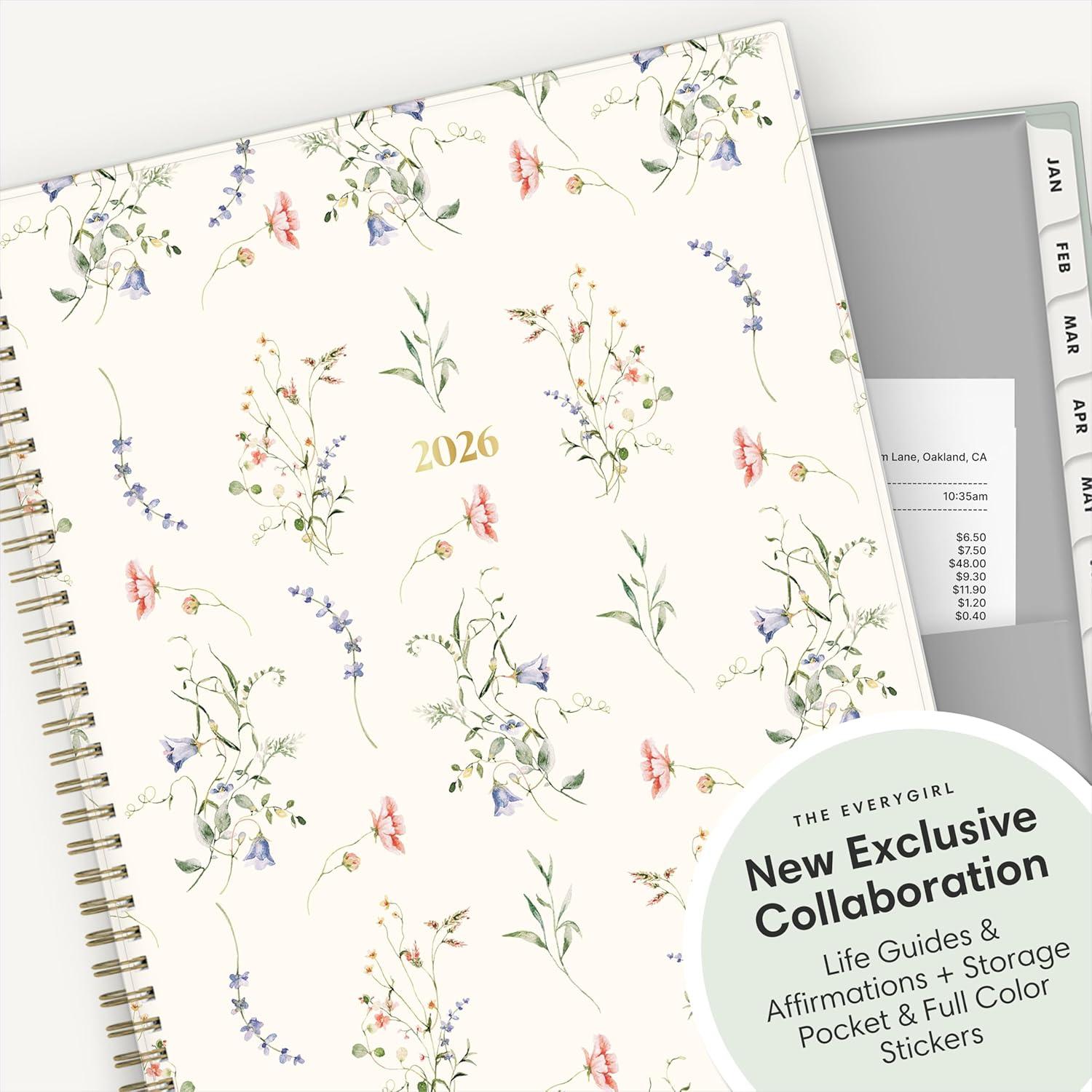 imageBlue Sky The Everygirl 2026 Weekly and Monthly Planner Calendar January 2026 December 2026 5quot x 8quot Flexible Cover Durable Twin Wire Binding Storage Pocket Includes Stickers MarisaMarisa 2026