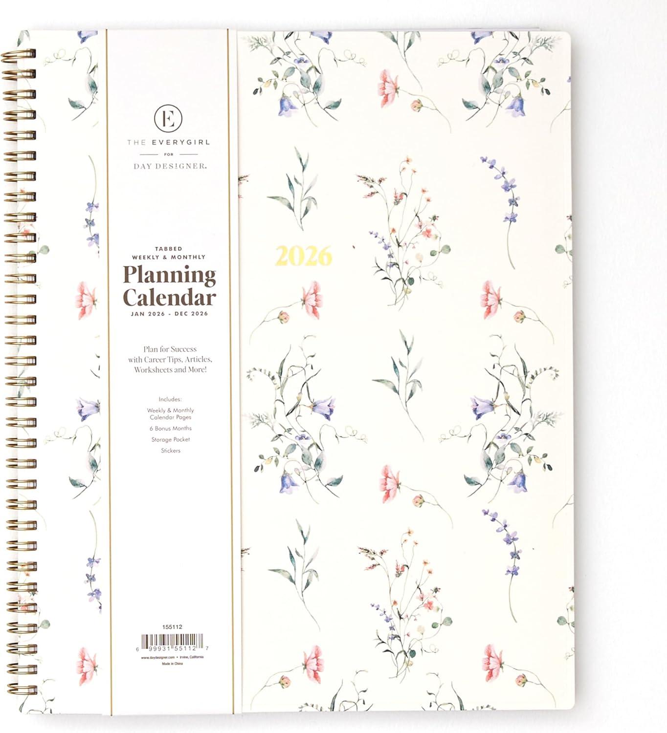 imageBlue Sky The Everygirl 2026 Weekly and Monthly Planner Calendar January 2026 December 2026 5quot x 8quot Flexible Cover Durable Twin Wire Binding Storage Pocket Includes Stickers MarisaMarisa 2026