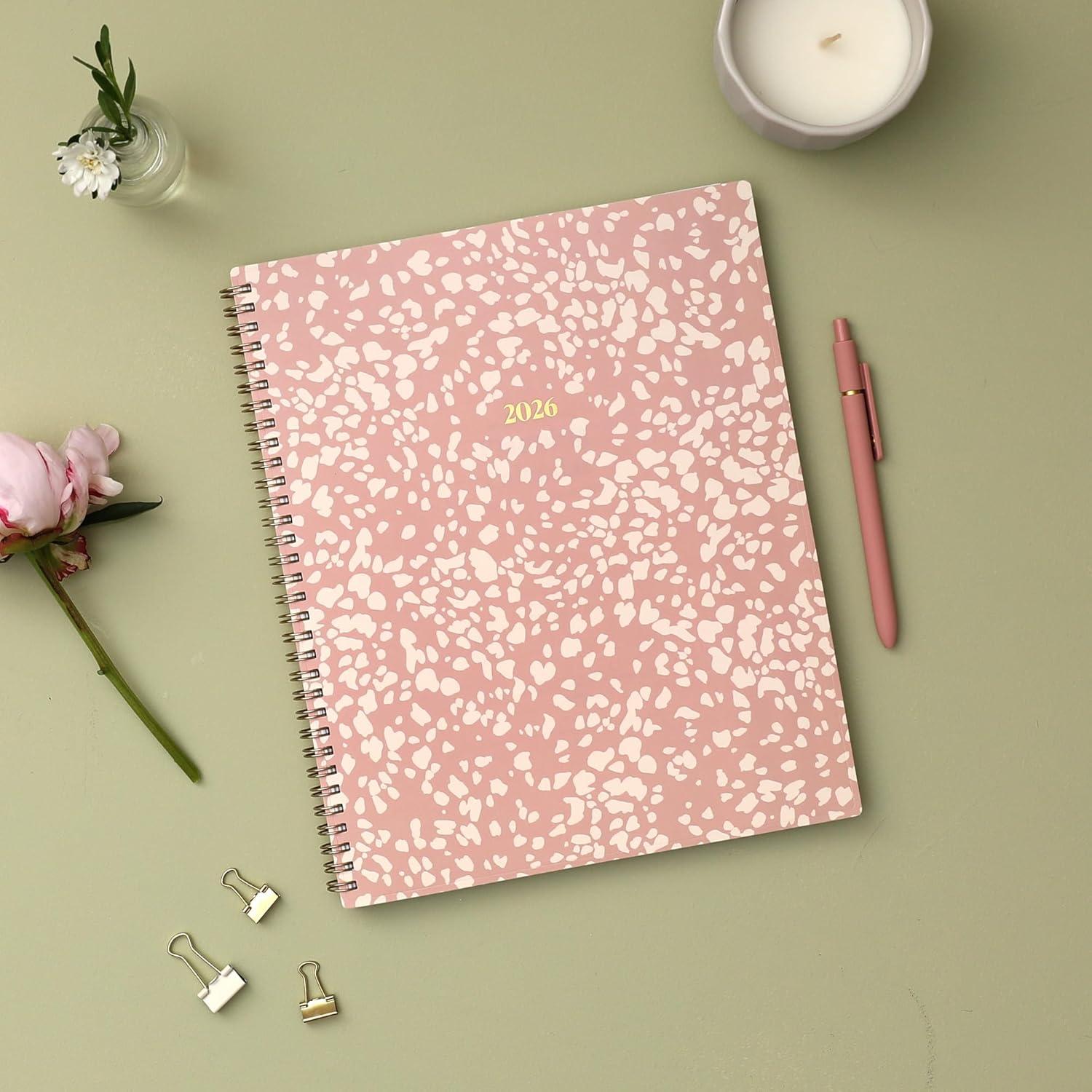 imageBlue Sky The Everygirl 2026 Weekly and Monthly Planner Calendar January 2026 December 2026 85quot x 11quot Flexible Cover Durable Twin Wire Binding Storage Pocket With Stickers Bengala Desert RoseBengala Desert Rose 2026