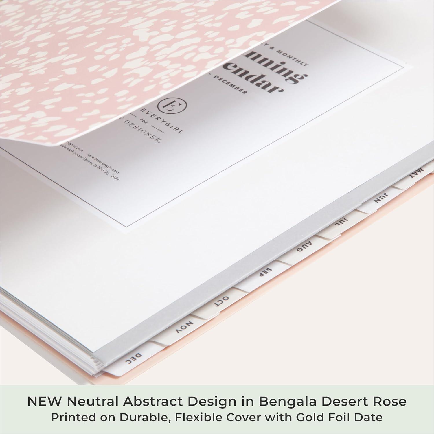 imageBlue Sky The Everygirl 2026 Weekly and Monthly Planner Calendar January 2026 December 2026 85quot x 11quot Flexible Cover Durable Twin Wire Binding Storage Pocket With Stickers Bengala Desert RoseBengala Desert Rose 2026
