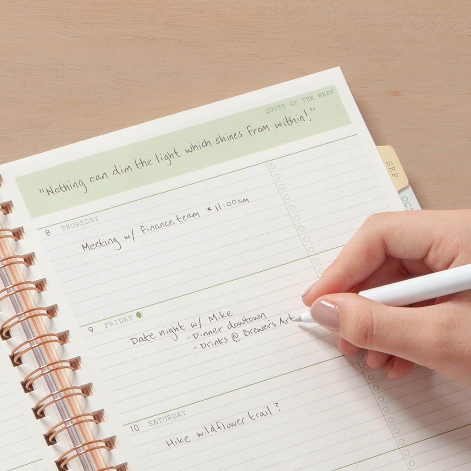 imageBlue Sky WAAV 20252026 Weekly and Monthly Academic Year Planner Calendar July 2025 June 2026 7quot x 9quot Flexible Cover Wirebound Laminated Tabs Storage Pocket LisaLisa 20242025