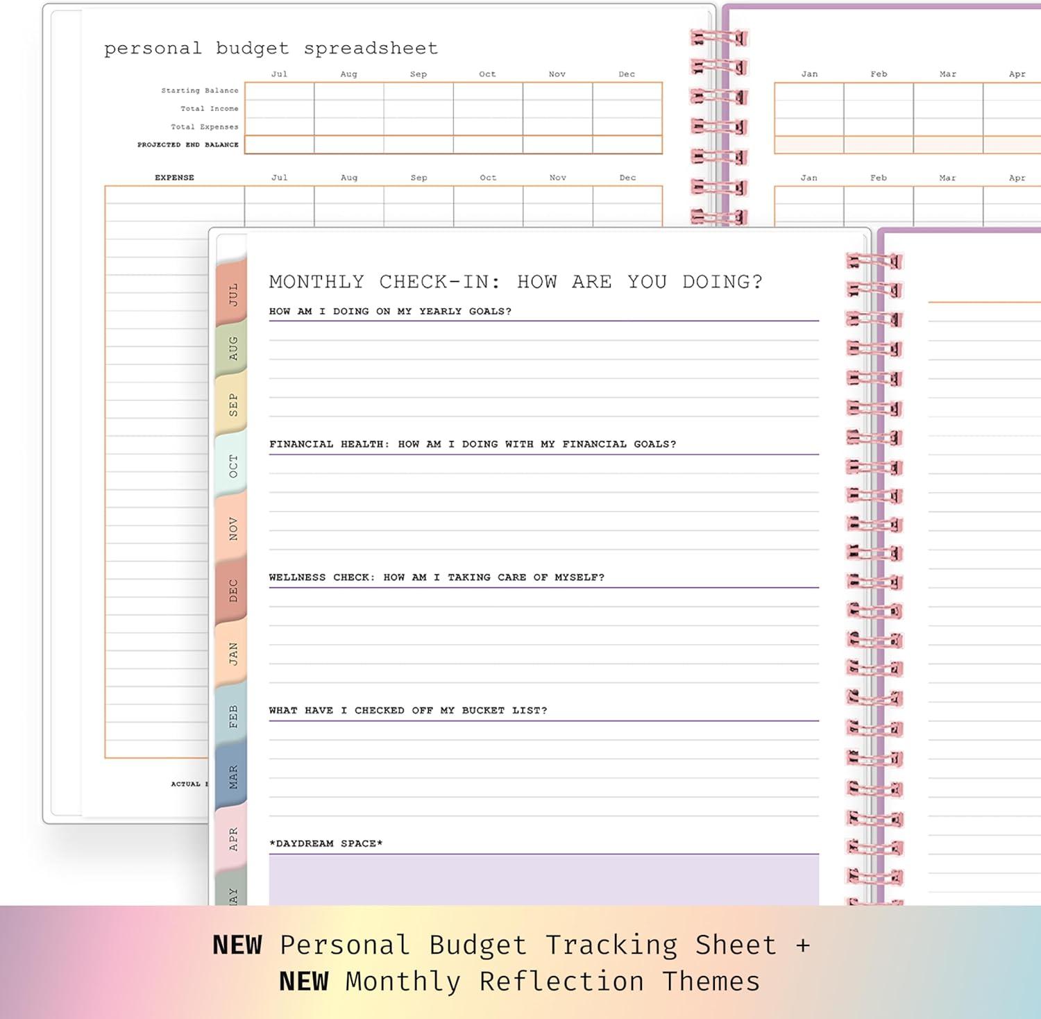 imageBlue Sky WAAV 20252026 Weekly and Monthly Academic Year Planner Calendar July 2025 June 2026 7quot x 9quot Flexible Cover Wirebound Laminated Tabs Storage Pocket LisaLisa 20252026