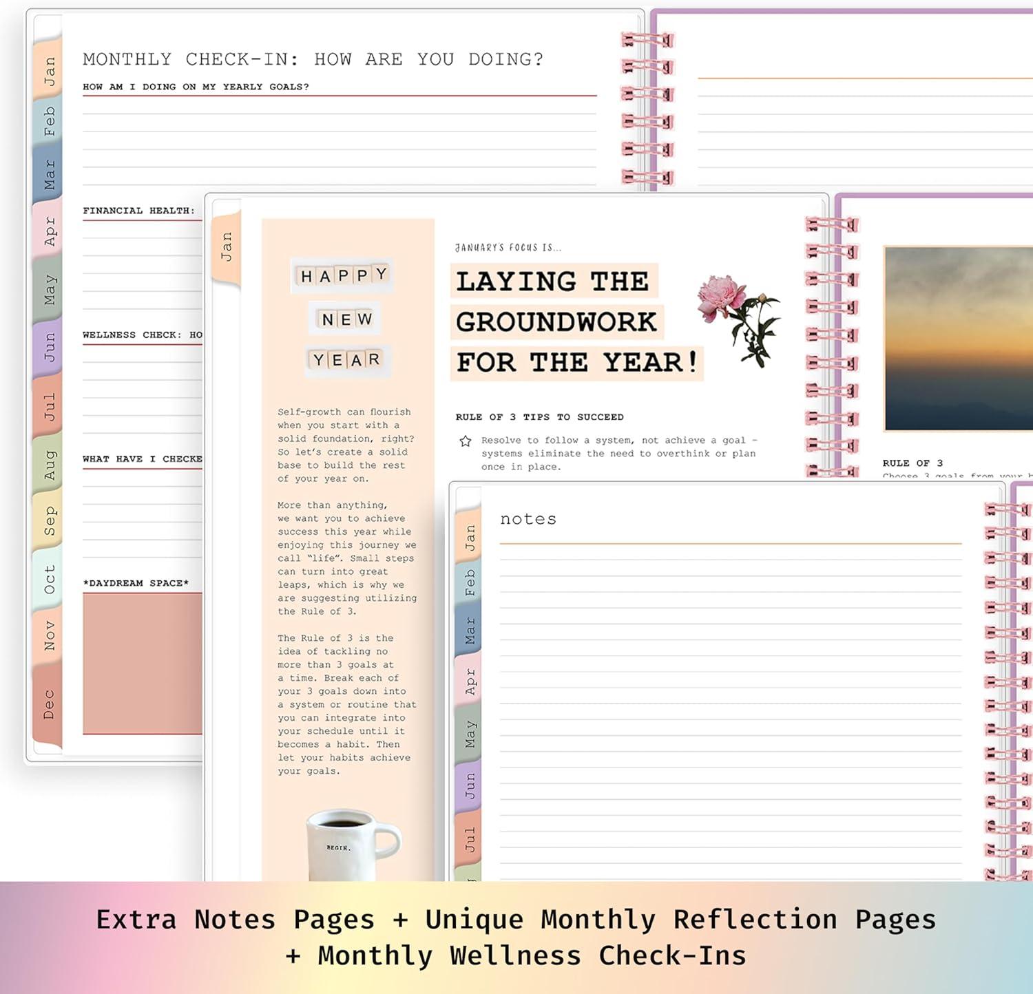 imageBlue Sky WAAV 2026 Weekly and Monthly Planner Calendar January 2026 December 2026 7quot x 9quot Flexible Cover Durable Twin Wire Binding Laminated Tabs Storage Pocket BaileyBailey 2026