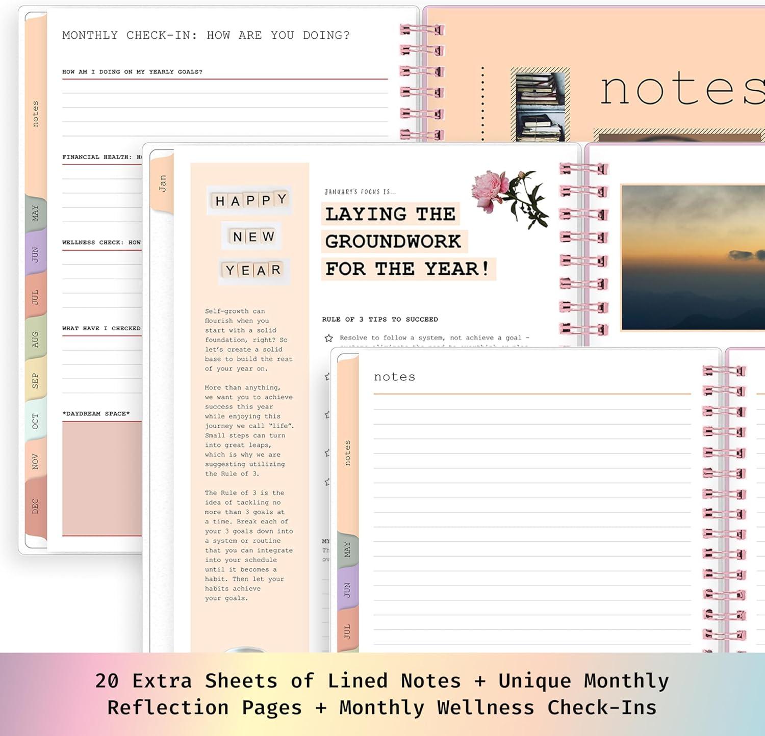 imageBlue Sky WAAV Planning Calendar Notes Gloria WeeklyMonthly Layout Safety Wirebound Laura 2026 5875quot x 8625quotGloria 2026