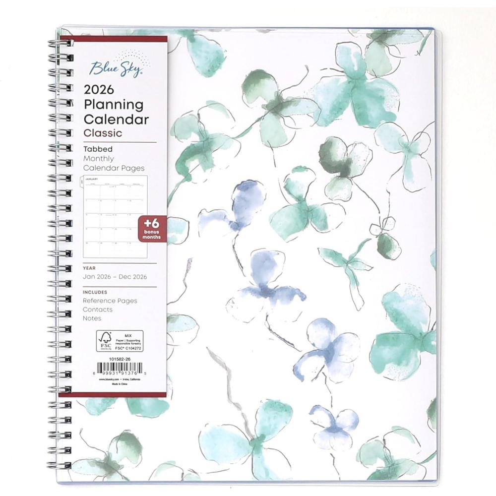 imageBlue Sky 2026 Monthly Planner Calendar January 2026 December 2026 8quot x 10quot Flexible Frosted Cover Laminated Tabs Durable Twin Wire Binding LindleyLindley 2026