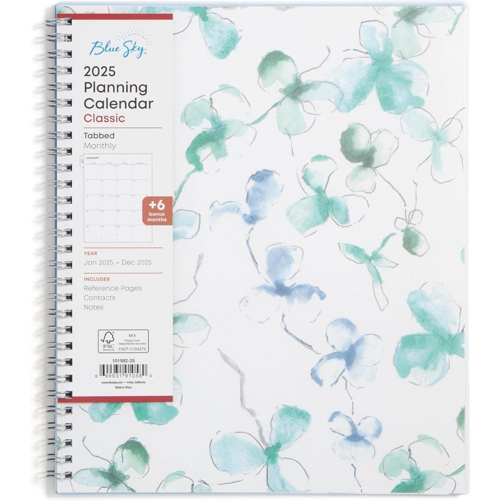 imageBlue Sky 2026 Monthly Planner Calendar January 2026 December 2026 8quot x 10quot Flexible Frosted Cover Laminated Tabs Durable Twin Wire Binding LindleyLindley 2025