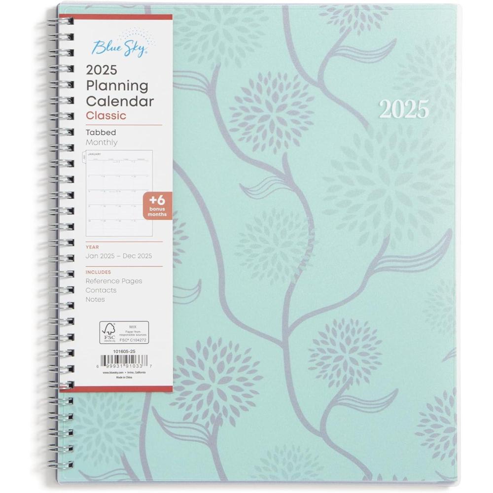 imageBlue Sky 2026 Monthly Planner Calendar January 2026 December 2026 8quot x 10quot Flexible Frosted Cover Laminated Tabs Durable Twin Wire Binding LindleyRue Du Flore 2025