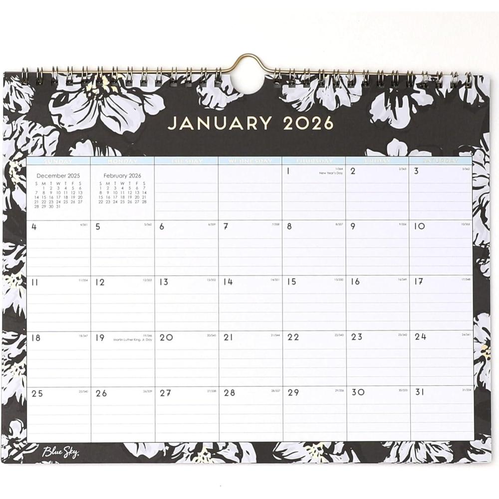 imageBlue Sky 2026 Monthly Wall Calendar January 2026 December 2026 Durable Twin Wire Binding 11quot x 875quot Perfect For Home Office And Classrooms Baccara DarkBaccara Dark 2026