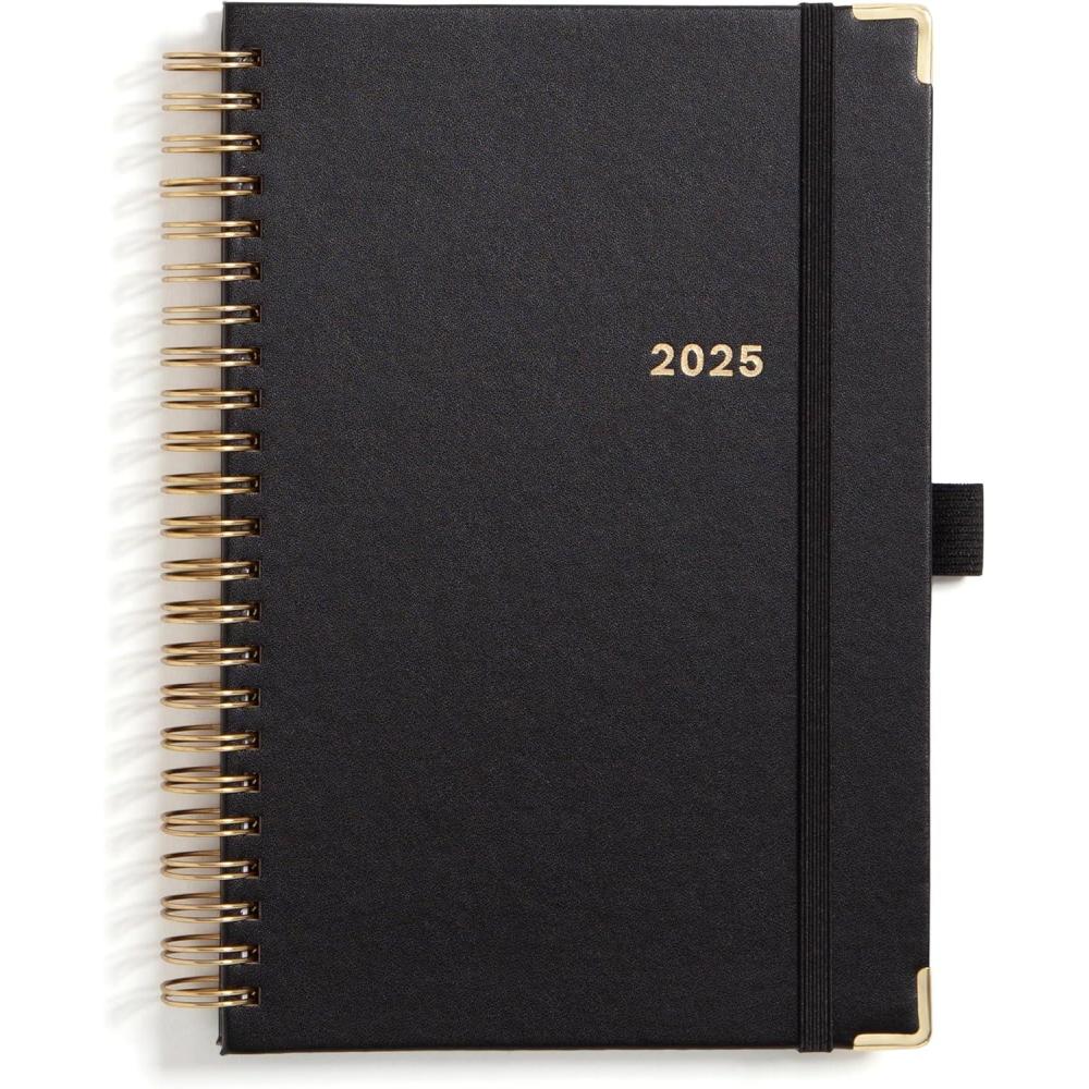 imageBlue Sky 2026 Weekly and Monthly Planner Calendar January 2026 December 2026 5quot x 8quot Faux Leather Cover Durable Twin Wire Binding Storage Pocket Laminated Tabs Includes Pen Loop Bungee Ruler BlackBlack 2025