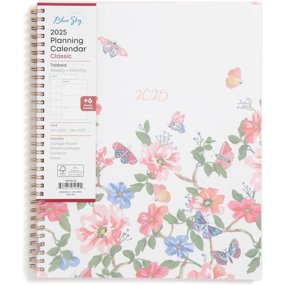 imageBlue Sky 2026 Weekly and Monthly Planner Calendar January 2026 December 2026 5quot x 8quot Flexible Frosted Cover Laminated Tabs Durable Twin Wire Binding Fly ByFly By 2025