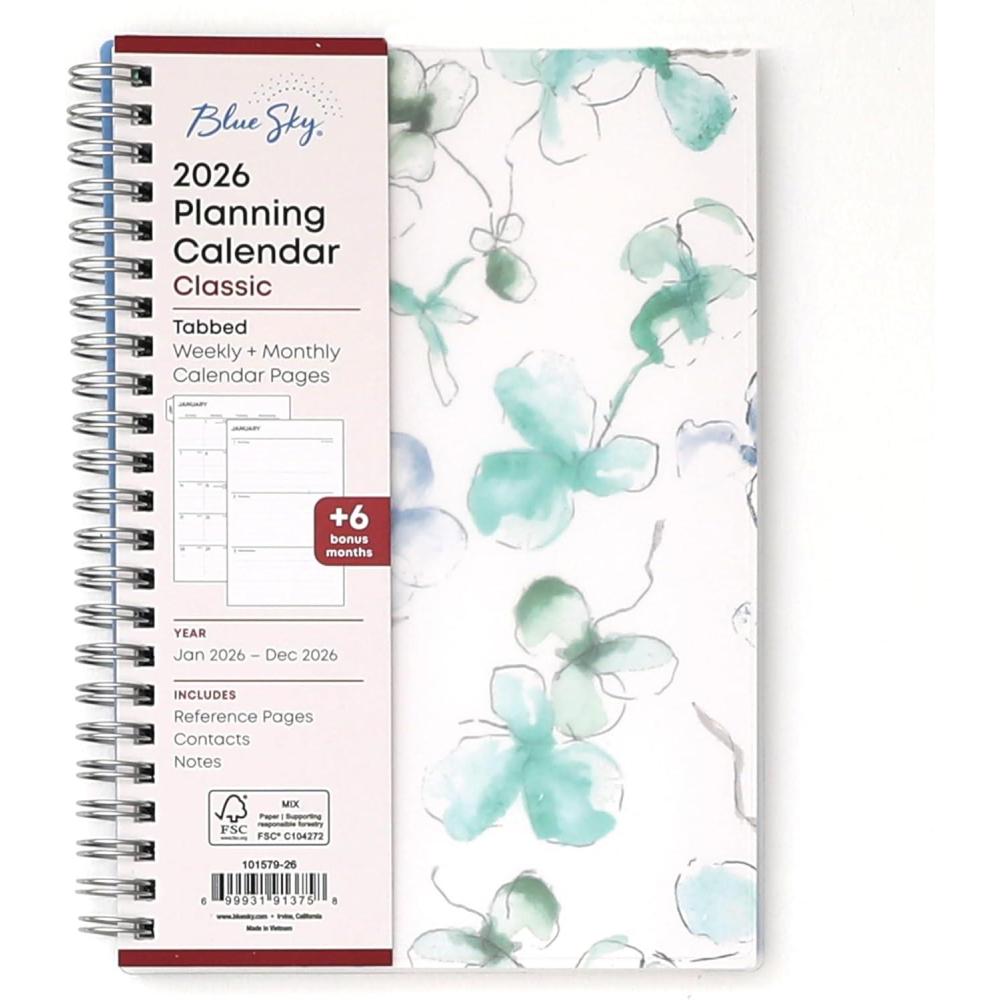 imageBlue Sky 2026 Weekly and Monthly Planner Calendar January 2026 December 2026 5quot x 8quot Flexible Frosted Cover Laminated Tabs Durable Twin Wire Binding LindleyLindley 2026