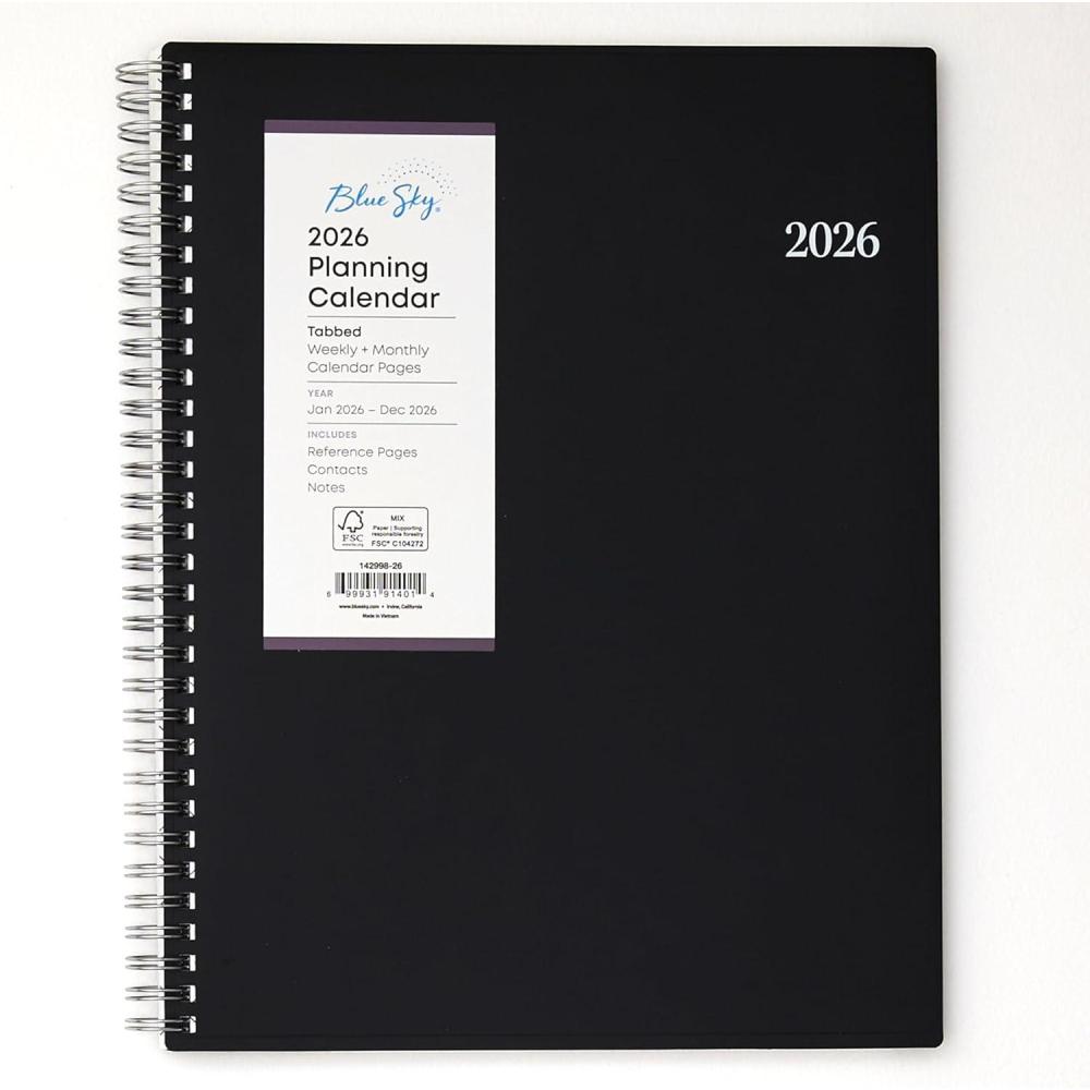 imageBlue Sky 2026 Weekly and Monthly Planner Calendar January 2026 December 2026 8 x 10875 Flexible Cover Laminated Tabs Durable Twin Wire Binding DainianDainian 2026