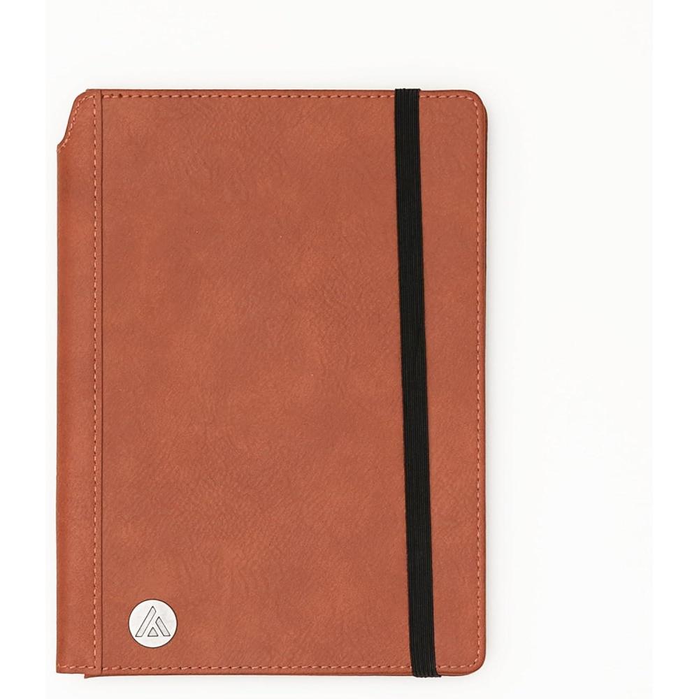 imageBlue Sky ASMBLD Notebook 575quot x 85quot NonDated Open Spine with Bungee Closure Flexible Cover Lined Pages for Journaling Notes and Planning Tan 575quot x 85quotTan