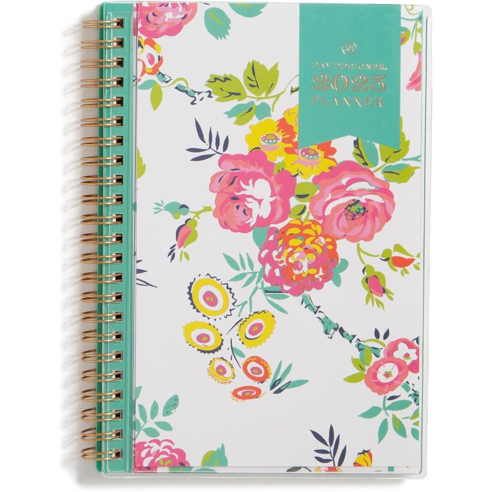 imageBlue Sky Day Designer 2026 Weekly and Monthly Planner Calendar January 2026 December 2026 85quot x 11quot Clear Pocket Cover Durable Twin Wire Binding Includes Storage Pocket Stickers Peyton WhitePeyton White 2025