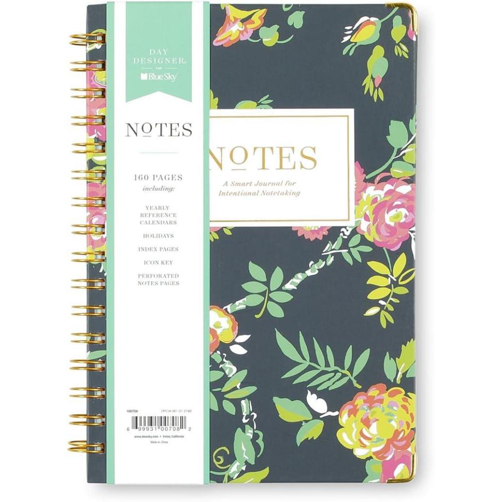imageBlue Sky Day Designer for Notebook Journal 160 Ruled Pages TwinWire Binding Hardcover 575 x 85 Peyton Navy