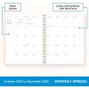 Blue Sky 15 Month 2026 Weekly and Monthly Planner Calendar, October 2025 – December 2026, 8.5″ x 11″, Laminated Cover, Durable Twin Wire Binding, Laminated Tabs, Storage Pocket, Includes Stickers, Coronado(Soren- 2026)