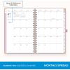 Blue Sky 2025-2026 Weekly and Monthly Academic Year Planner Calendar, July 2025 – June 2026, 5″ x 8″, Faux Leather Cover, Wirebound, Storage Pocket, Laminated Tabs, Imperial Rose(Imperial Rose- 2025/2026)