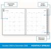 Blue Sky 2026 15-Month Monthly Planner Calendar, October 2025 – December 2026, 8” x 10”, Durable Faux Leather Cover, Laminated Tabs, Concealed Wirebound, Storage Pocket, Enterprise(Enterprise- 2026)