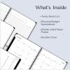 Blue Sky 2026 15-Month Monthly Planner Calendar, October 2025 – December 2026, 8” x 10”, Durable Faux Leather Cover, Laminated Tabs, Concealed Wirebound, Storage Pocket, Enterprise(Enterprise- 2025)