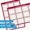 Blue Sky 2026 Laminated Erasable Wall Calendar, Double Sided With Two Monthly Layouts, 48″ x 32″, Perfect For Workplace And Classrooms, With Pen, Classic Red(Classic Red- 2026)