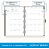 Blue Sky 2026 Weekly and Monthly Planner Calendar, January 2026 – December 2026, 5″ x 8″, Faux Leather Cover, Durable Twin Wire Binding, Storage Pocket, Laminated Tabs, Includes Pen Loop, Bungee, Ruler, Black(Slate Gray- 2026)