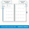 Blue Sky 2026 Weekly and Monthly Planner Calendar, January 2026 – December 2026, 5″ x 8″, Faux Leather Cover, Durable Twin Wire Binding, Storage Pocket, Laminated Tabs, Includes Pen Loop, Bungee, Ruler, Black(Blue Haze- 2026)